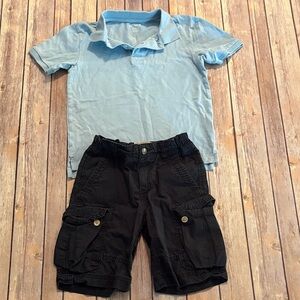 Light Blue Kids Polo Shirt & short set